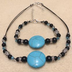 Handmade Beaded Bracelet And Necklace Set