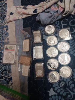 1oz silver bars and rounds of varied sort