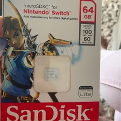 New microsdxc for Nintendo switch 64gb