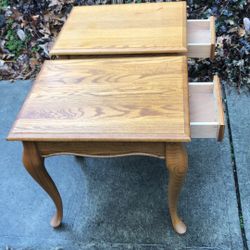 1 Oak wood tables