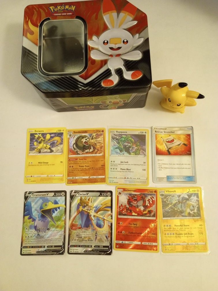 Pokemon Cards And Tin 