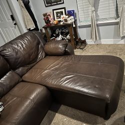 Brown Leather Sectional Couches
