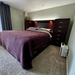 California King bed frame and mattress 