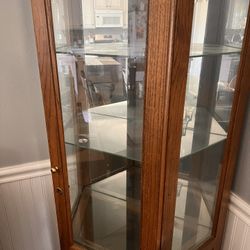  Curio Cabinet With Light And Mirror