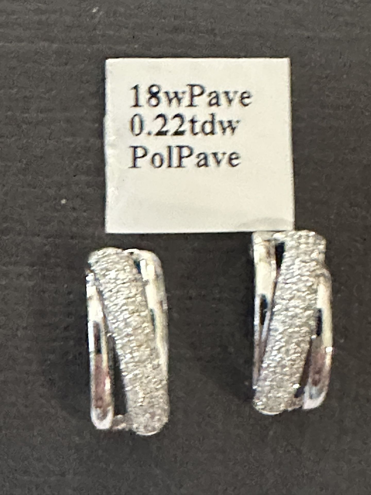 White Gold Diamond Pave Earrings