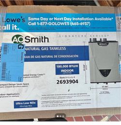 A.O. Smith Signature Series Natural Gas Tankless Water Heater - Item #2693904