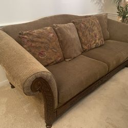 Large High back Brown Sofa