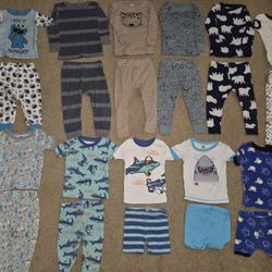 Baby Boy Clothes Size 18 Months Bundle of Pajamas

