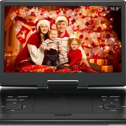 16.9" Portable DVD Player with 14.1" Large HD Screen, Remote Control,Black