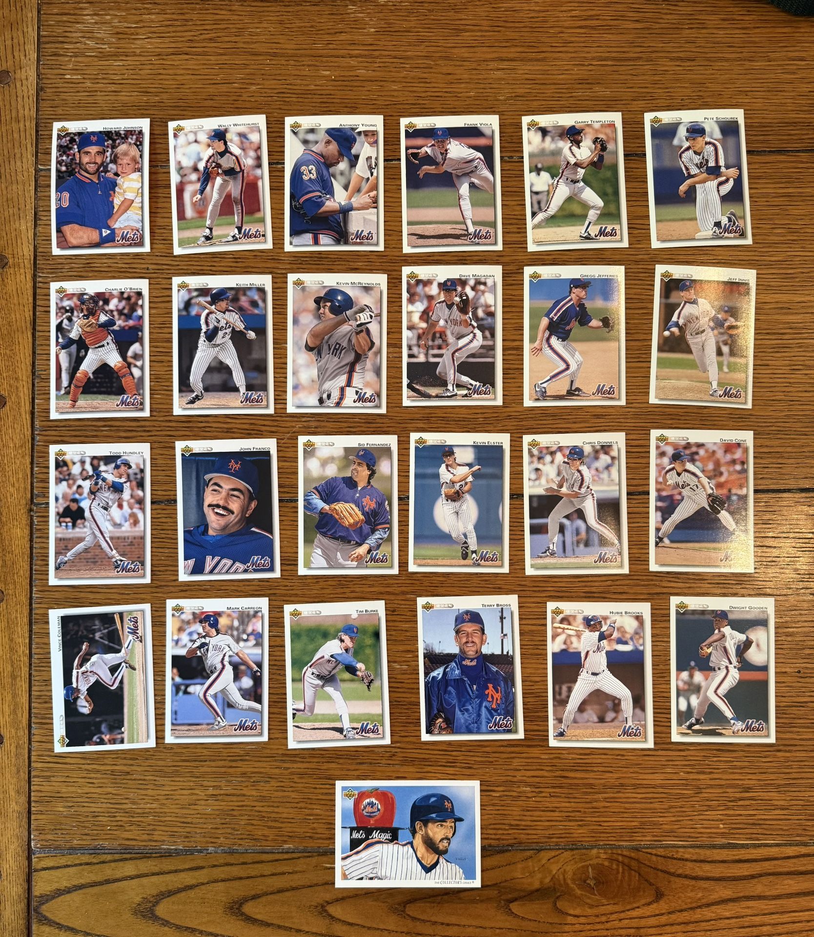 1992 UPPER DECK New York METS TEAM SET W/ Gooden MINT (26 Cards)