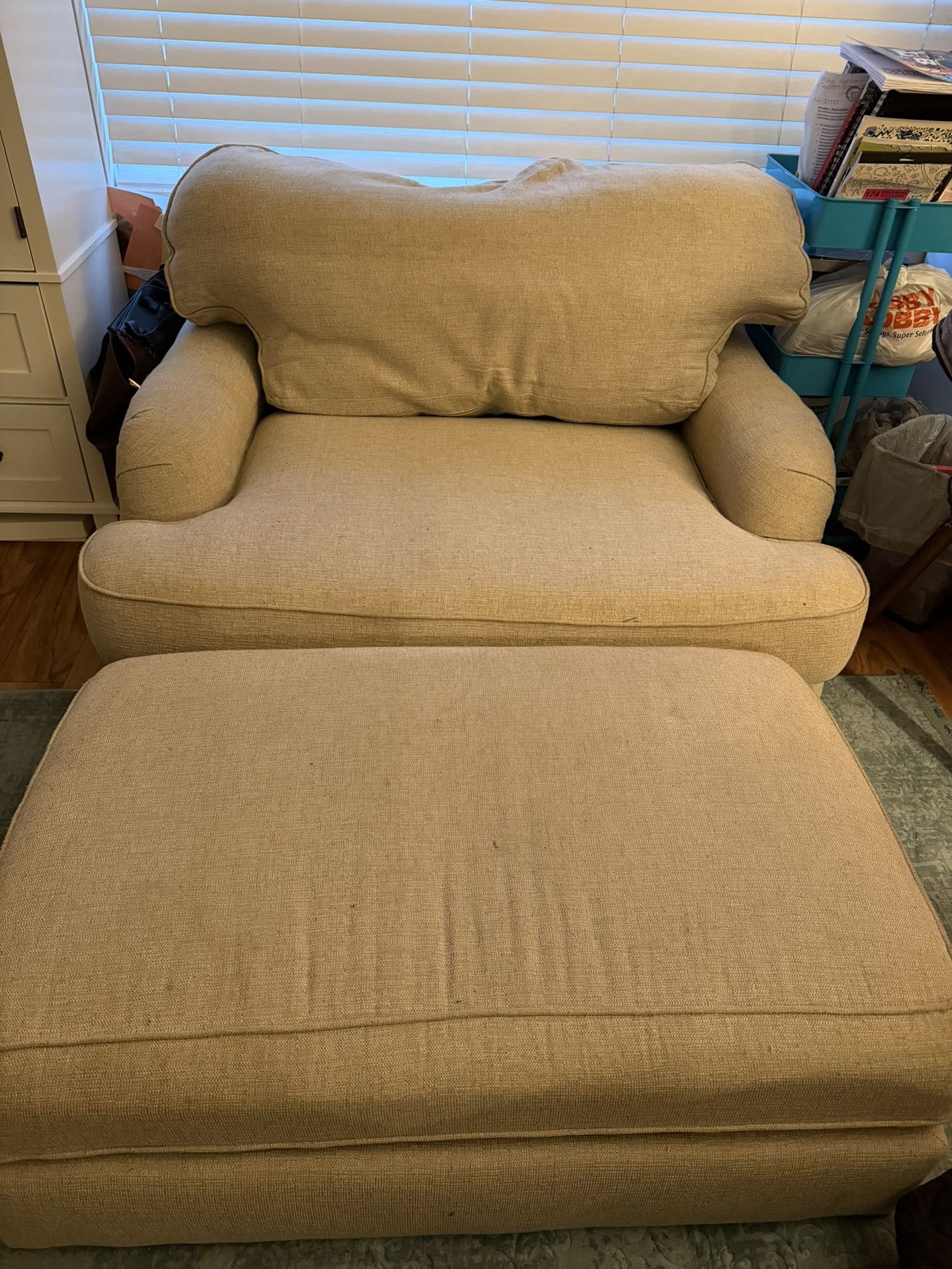 Reading Chair And Ottoman 