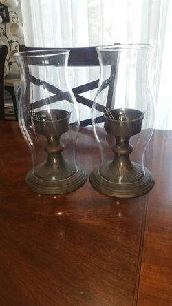 Hurricane candle holder set