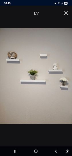 5 Piece White Shelf Set