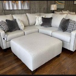 Off White 2 Piece Sectional Couch Living Room 💥 Brand New 💥 Best Quality 🌟 On Sale 📣📣📣
