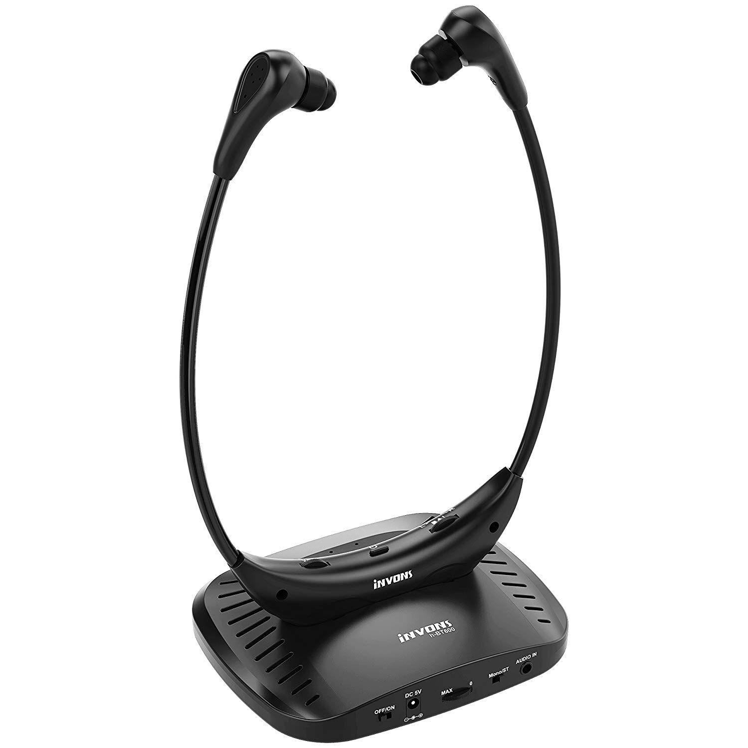 New Wireless TV Headphones-INVONS Bluetooth&Non-Bluetooth TV in Ear Stereo Hearing Aid Assistance Earbuds Dual Digital Listening Ears Headset System