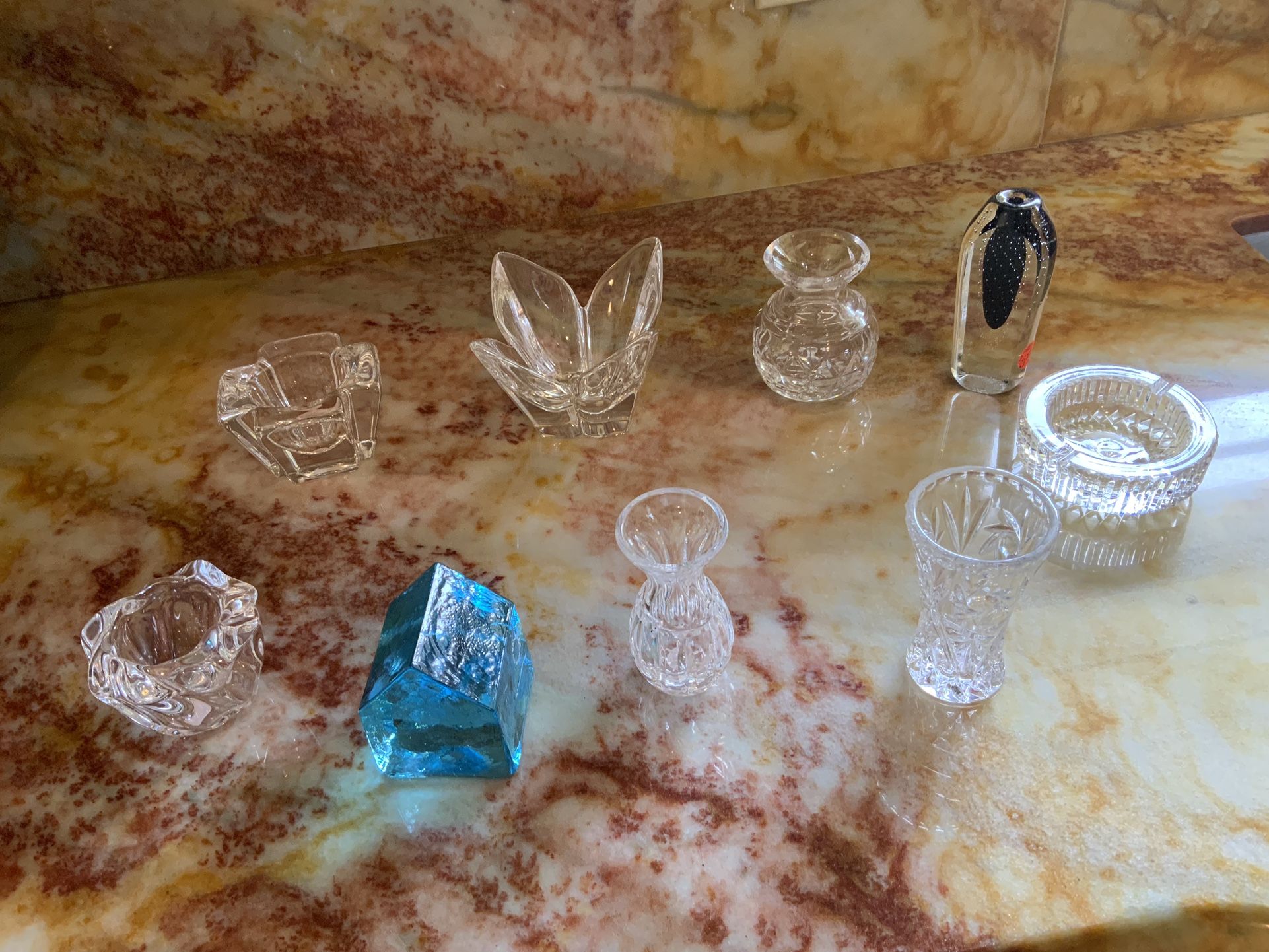 Assortment Of Exquisite Crystal Items, All Designer Brands And Signed, From All Over The World. Pick Up. Cash Only.