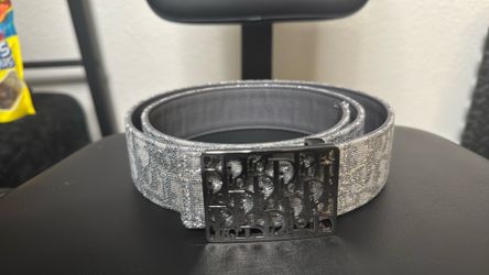 Authentic Christian Dior Oblique Belt – silver Buckle – Great Condition