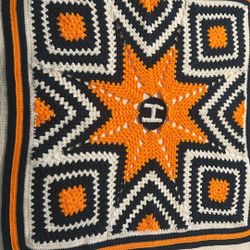 Handmade Crochet Blanket 32”x32”