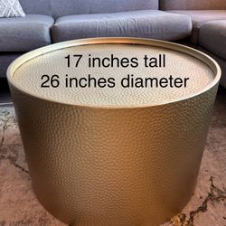 Gold Textured Coffee Table 
