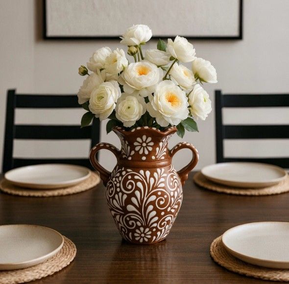 Talavera Flowers Vase💐worldwide Shipping 🚢 