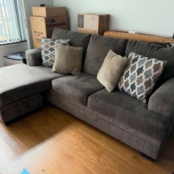 Grey/Blue Sectional Couch - Ashley furniture