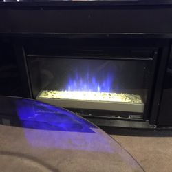 Fireplace Black With Bluetooth Sound Bar