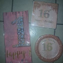 New 16th Birthday Decoration All 3 For $5