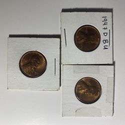 3 1947 D Lincoln Wheat Cent Gem BU Penny