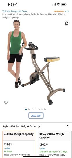 Exerpeutic gold 500 xls exercise bike hot sale