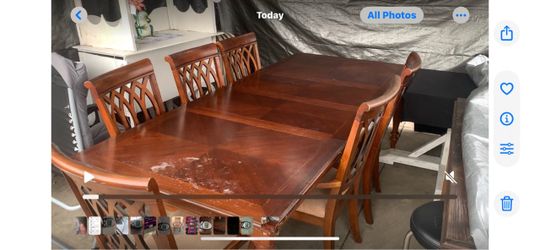 Dining table and chairs