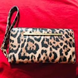 Steve Madden Leopard Print Wristlet/Wallet 