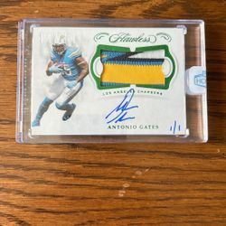 2018 Panini Antonio Gates Flawless Patch Auto 1/1