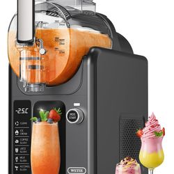 ☆ WETIE Slushie Machine, 82oz Slushy Maker with Adjustable Temperature, LED Display, Auto-Clean, 5-in-1 Frozen Drink Maker for Ice Cream, Frappés, Mil