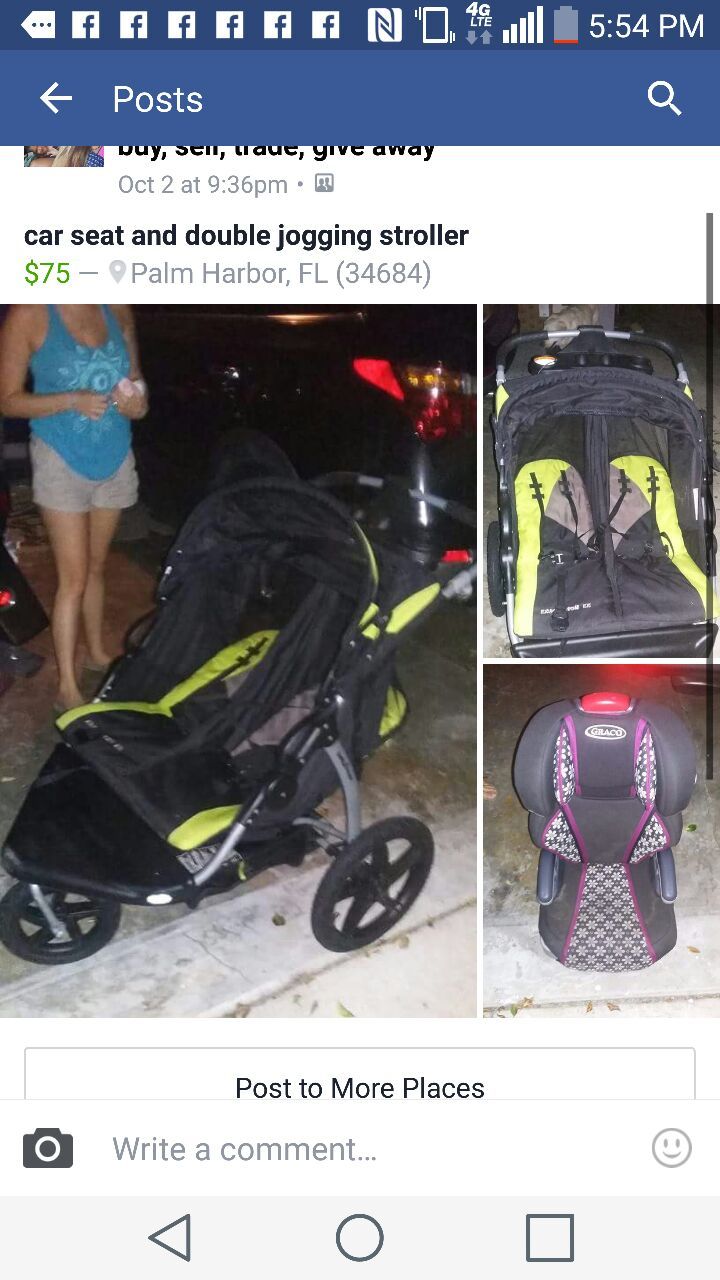 Double jogging stroller