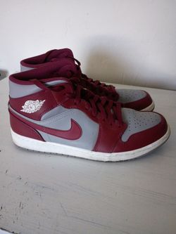 Jordan 1 grey maroon mens 12