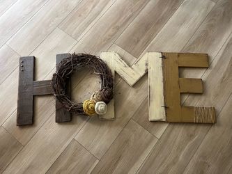 Wood Home sign $20