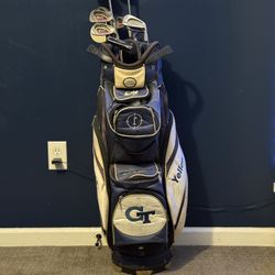 Complete Golf Club Set w/ Callaway Drivers, Wilson Irons, Georgia Tech Bag + Balls & Accessories