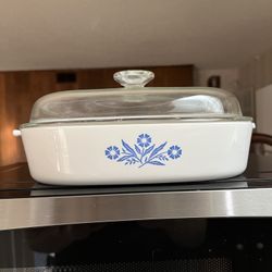 Vintage CorningWare Cornflower Blue Casserole Dish w/ Lid