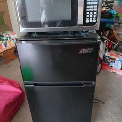 Mini Fridge And Microwave 