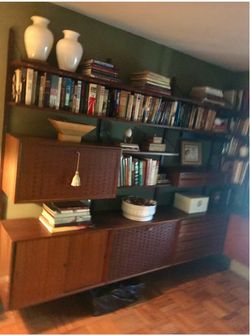 Mid-century teak wall unit