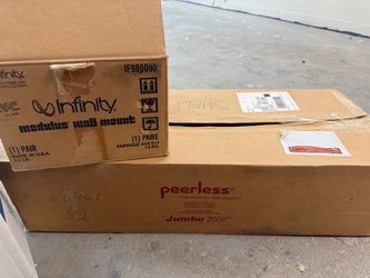Two or three TV brackets from peerless, Yamaha, infinity and a part