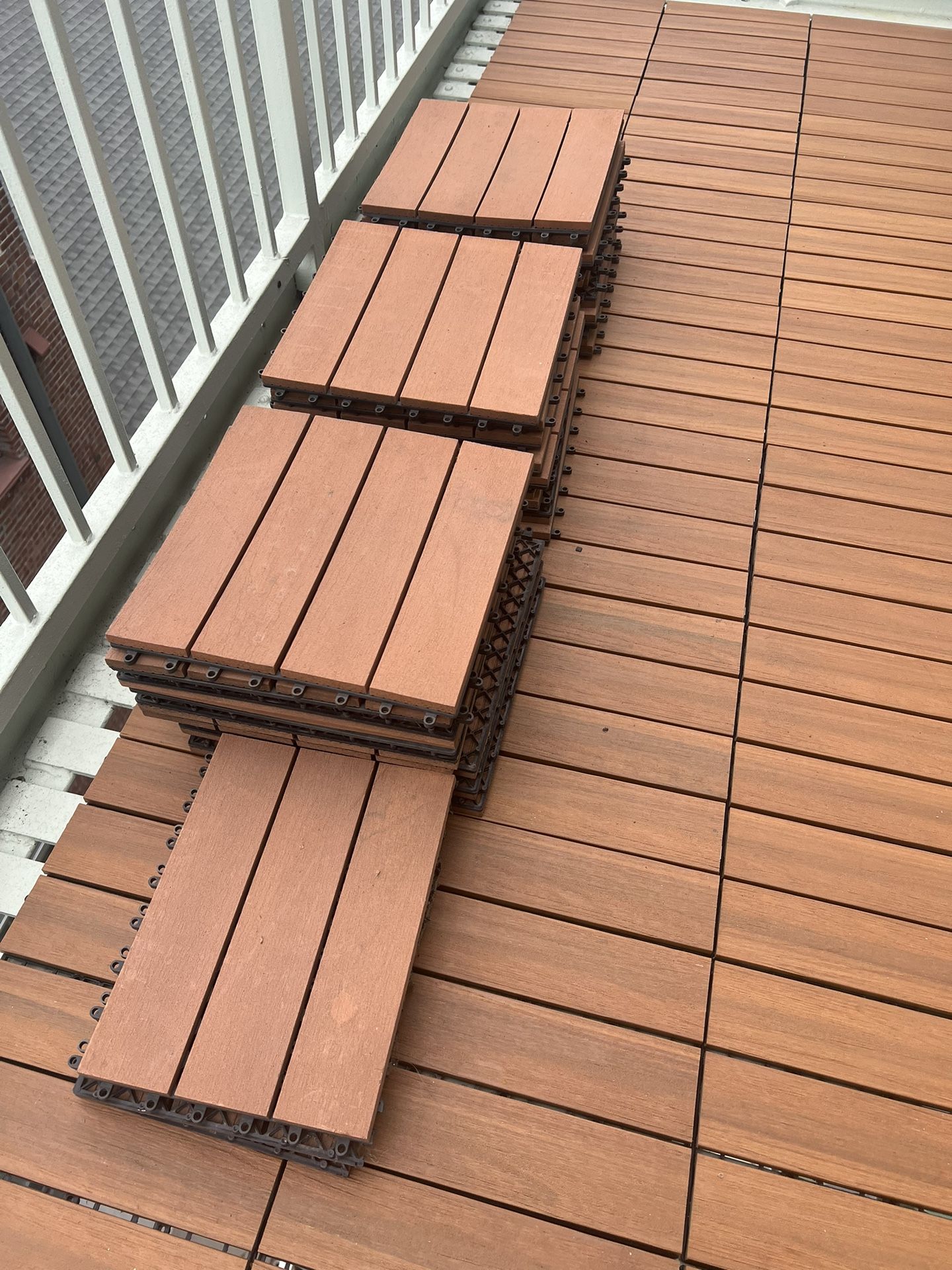 Patio / Deck Tiles - Interlocking Slat (27 Total)