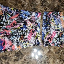 Womens Graffiti Multicolored Outfit Sz L