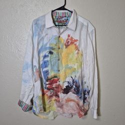 Robert Graham Arizona Evening Linen Long Sleeve Men’s 3XL