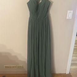 Azazie Green Dress (worn once)