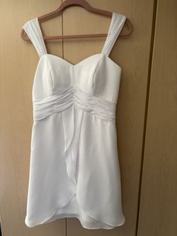 NEW White Dress (Knee Length Sz 7) Zip-89117
