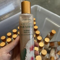 Bath & Body Works HIBISCUS PARADISE Shimmer Body Oil 6.3 ozs  x 3