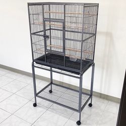 (New in box) $135 Large 63” Bird Cage for Mid-Sized Parrots Cockatiels Conures Parakeets Lovebirds Budgie, 32x19x63”