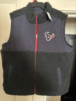 Houston Texans reversible zipper front vest size XL