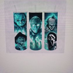 Horror Faces Glow Tumblers